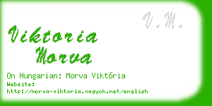 viktoria morva business card
