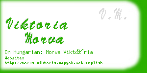 viktoria morva business card